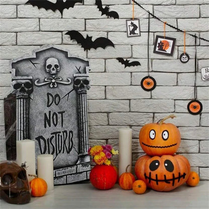6pcs Halloween Tombstone Yard Signs With Stakes Scary Silhouette Halloween Decorations for Outdoor Yard Garden Halloween Decor