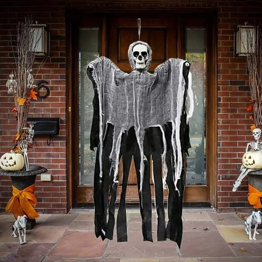 Halloween Hanging Skull Ghost Horror Props, Haunted House Outdoor Home Party Decorations, Scary Skeleton Terror Ornaments Decor