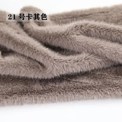 2cm Faux Mink Fur Plush Fabric by the Meter for Clothing Scarf Dolls Background Decoration Diy Sewing Cloth Soft Pink White Blue