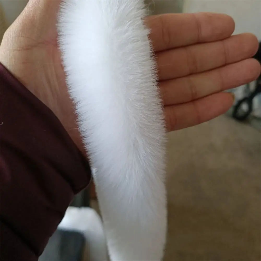 Christmas Tree Furry Fluffy Pink Faux Rabbit Fur Trimming Ribbon Wedding Dress Shawl Decorative Crafts Feathers Fancy Dress
