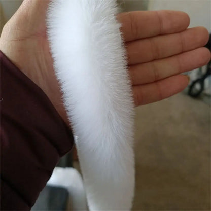 Christmas Tree Furry Fluffy Pink Faux Rabbit Fur Trimming Ribbon Wedding Dress Shawl Decorative Crafts Feathers Fancy Dress