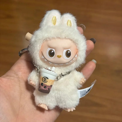 For Labubu 4.0 the Monsters Pin for Love Series Dollhouse Simulation Pendant Milk Tea Cup for 15/17cm Labubu Doll Accessories