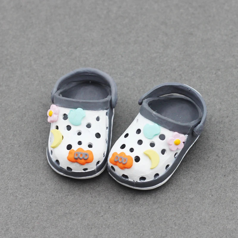 Labubu Doll Slippers Shoes (4.3*2.0cm) for Labubu Macaron  Bao-Ao Bao Ao &15cm EXO Plush Doll & 1/6 BJD Doll