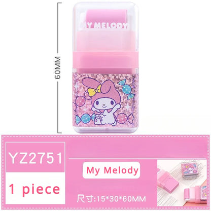 Sanrio All-Star Eraser for Students Cartoon Cute Kuromi Cinnamoroll My MelodyHello KittyPompompurin Roller Storage Eraser Gift