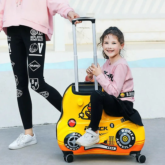 Travel Bags for Children Kids' Luggage Middle Size Luggage Travel Suitcases With Wheels Little Yellow Duck Rolling Luggage Case