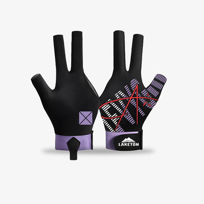 1pc Left Hand Billiards Glove Three Finger Snooker Billiard Glove Non Slip Stickers Elasticity Billiard Training Gloves