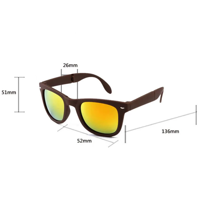 New Foldable Square Sunglasses Fashion Men's Driving Sun Glasses Women's Outdoor Sports and Cycling Goggles UV400 Eyewear