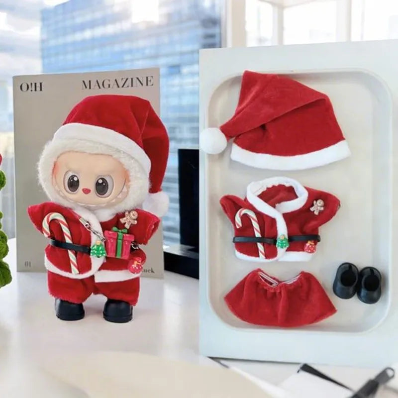 For Labubu Clothing Christmas Set Baby Clothes DIY Christmas Tree for Labubu Outfit