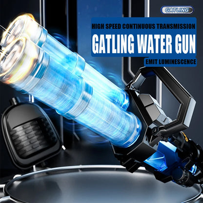 Summer Beach Pool Toys Water Toys Party Toys Gatling Gun Watergun Gatling Electric Powerful Water Gun Sports-Entertainment Gifts