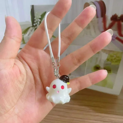 3.0 Labubu Clothes Halloween Knitted Pumpkin Bat Ghost Set for 15/17cm Doll Funny Necklace Accessories Christmas Halloween Gift
