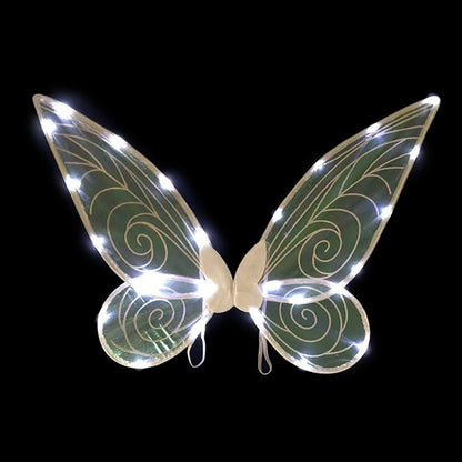 Dress Up Angel Wings LED Fairy Wings Butterfly Sequin Wings Glowing Elf Princess Costume for Kids Girls Christmas Birthday Party