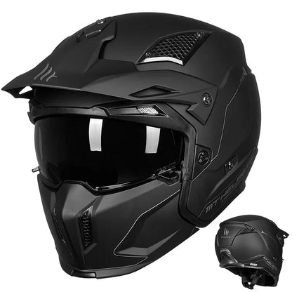 MT Off-Road Motorcycle Helmet Riding Full Face Helmet Variable Half Helmet Personality Unisex Retro Helmet