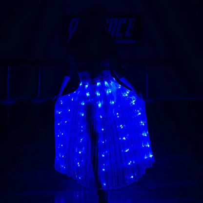 Light Up Skirt for Women LED Long Tutu for Girls Glow Dance Performance Outfits Rave Clothes Halloween Christmas Party Supplies