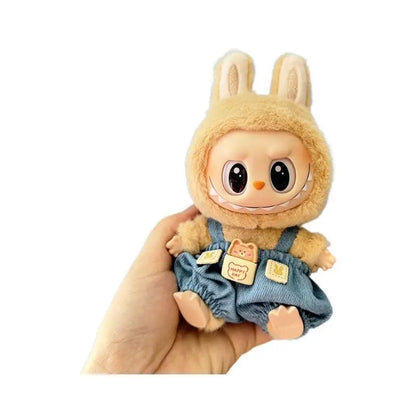 17cm Mini Plush Doll'S Clothes Outfit Accessories for Korea Kpop Exo Labubu I II Idol Dolls Sitting Party Overalls Clothing Gift