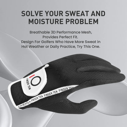 3 Pack Breathable Great Grip Golf Rain Gloves Men Left Right Hand All Weather Grip Black Grey Green S M ML L XL