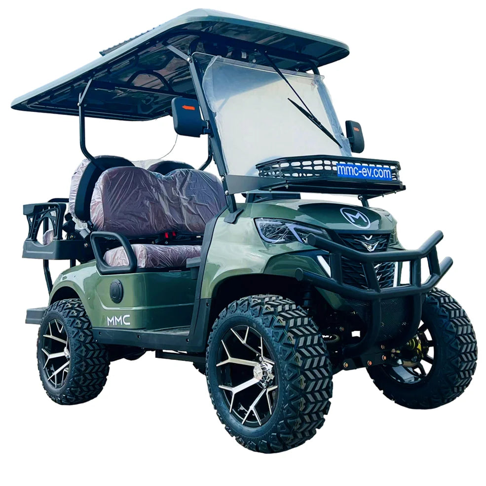 Street Legal Electric Golf Cart 4 Seats 5000W Scooter Go Kart ATV Adult Touring Classic Solar Golf Cart