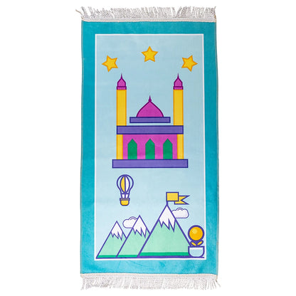 Muslim Kids Prayer Mat Islamic Soft Prayer Rug Islam Eid Gift Tapis De Priere