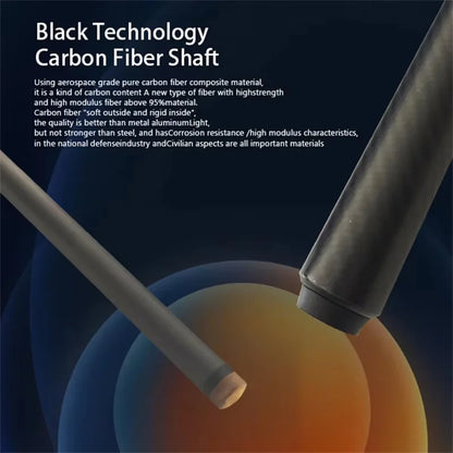 Customize 100% Carbon Fiber Pool Cue Billiard Cue Sticks Tip From 9.5mm/12.4mm/13.9mm, Length Weight From 18oz, 19oz, 20oz, 21oz