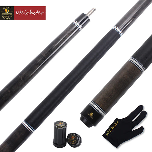 Weichster 58" 2 Piece Billiard Pool Cue Stick 19oz to 20oz 13mm Tip With Linen Wrap