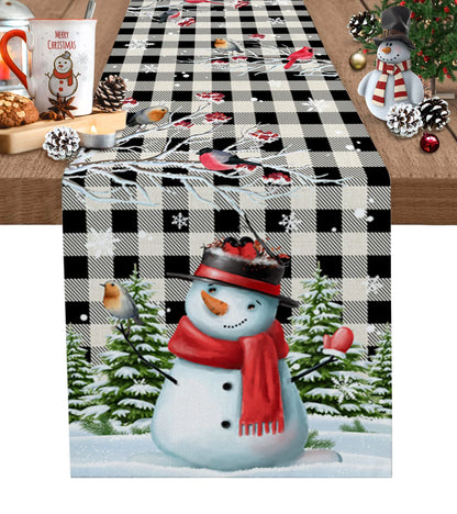 Christmas Christmas Tree Christmas Gnome Wedding Decorations Coffee Table Decor Tablecloth Table Kitchen Decorative Table Runner