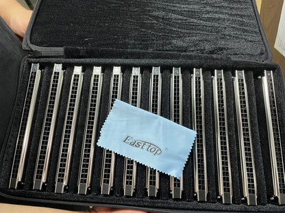 EASTTOP T2403-12 Set of 12 Harmonica Tremolo Harmonica