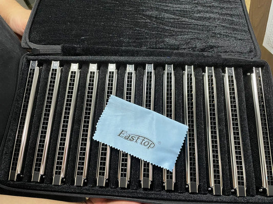 EASTTOP T2403-12 Set of 12 Harmonica Tremolo Harmonica
