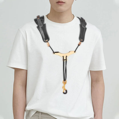 Professional Sax Harness Saxophone Strap Saxophone Shoulder Strap Adjustable Length for Alto / Tenor / Baritone Saxophone