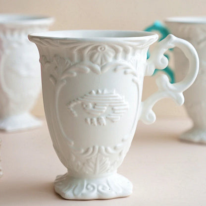 The Italian Baroque Style Ceramic Coffee Tea Set Coffee Pot Tea Kettle Teapot Creative Coffee Mugs