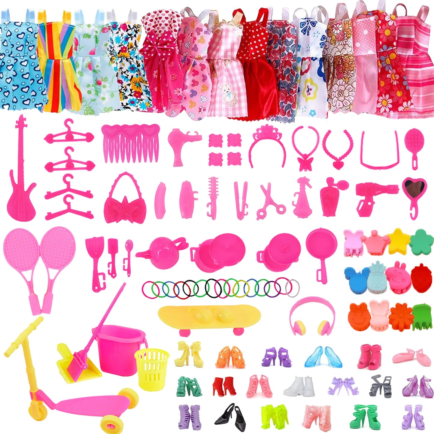 Mini Furniture for Barbiees Doll House Chair Shoe Skate Clothes for Barbies Doll Accessories Kelly 1:12 Doll DIY Toys for Girls