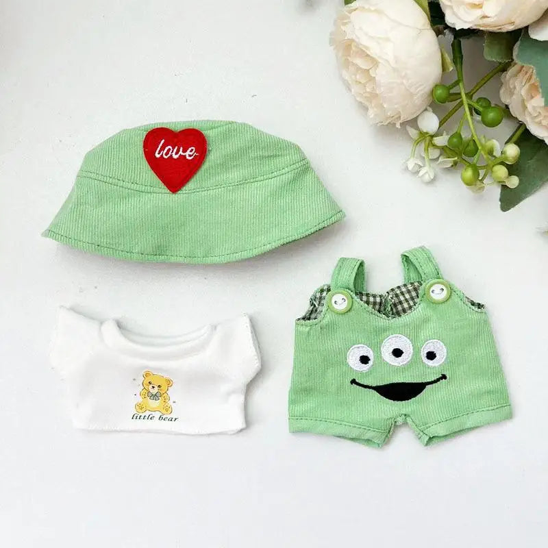 For 17cm Labubu Out Fit Clothes Time to Chill Doll Clothes for Labubu II Doll Cute Clothes