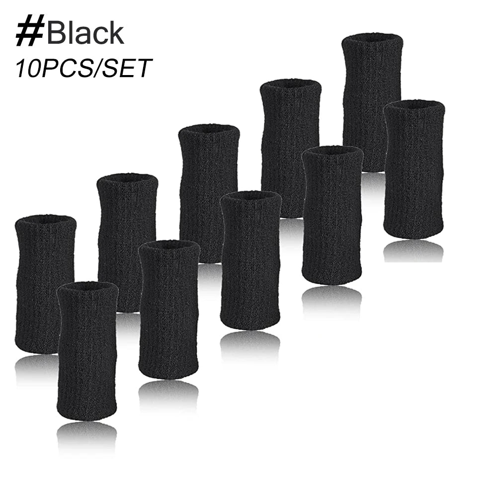 10Pcs Finger Compression Sleeves Support,Finger Splint Sleeve Protectors  Thumb Brace Stabilizers for Golf
