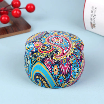1PC Vintage Candle Tin Can Candy Cookie Storage Box Dry Spice Storage Jar Suitable DIY Candle Cosmetic Ointment Making Christmas