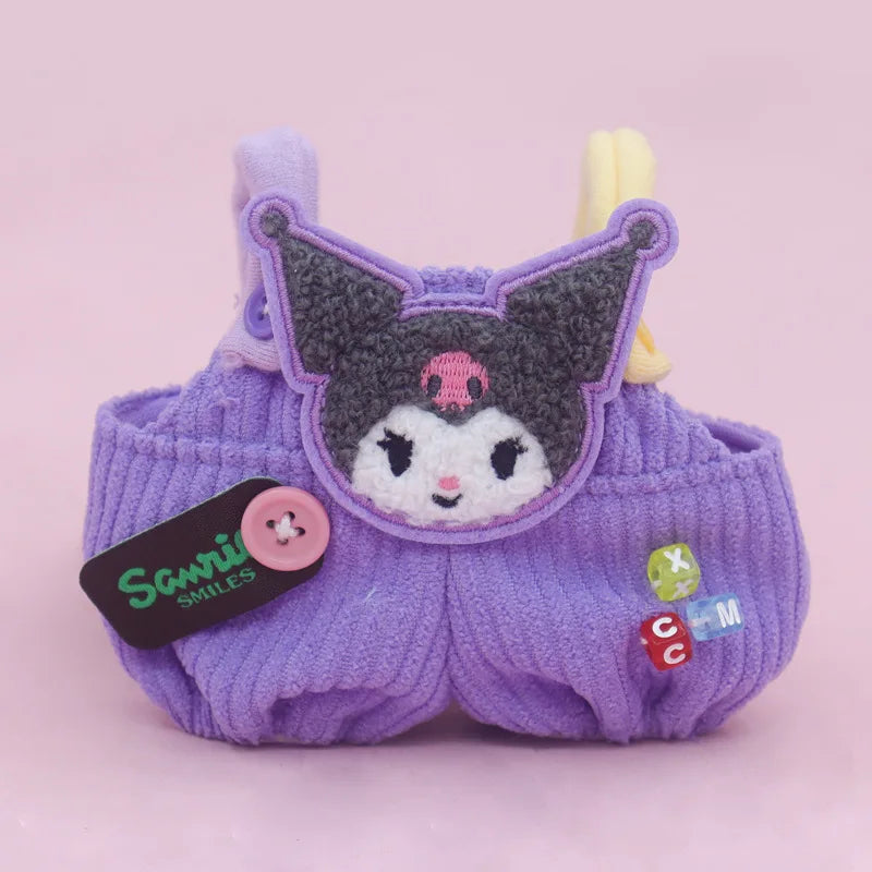 Labubu Outfit Sanrio Cinnamoroll Cute Doll Clothes Hello Kitty Strap Pants Cute Style Cotton Doll Accessories Toys Children Gift