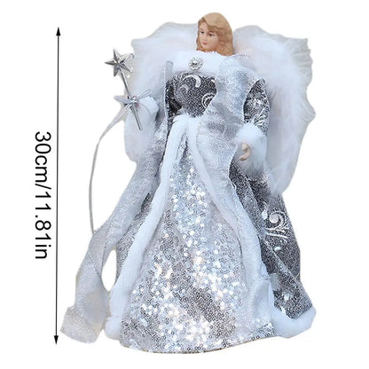 Christmas Angel Dolls Christmas Tree Top Angel Ornaments Xmas Treetop Figurine Navidad New Year Decoration Christmas Gifts