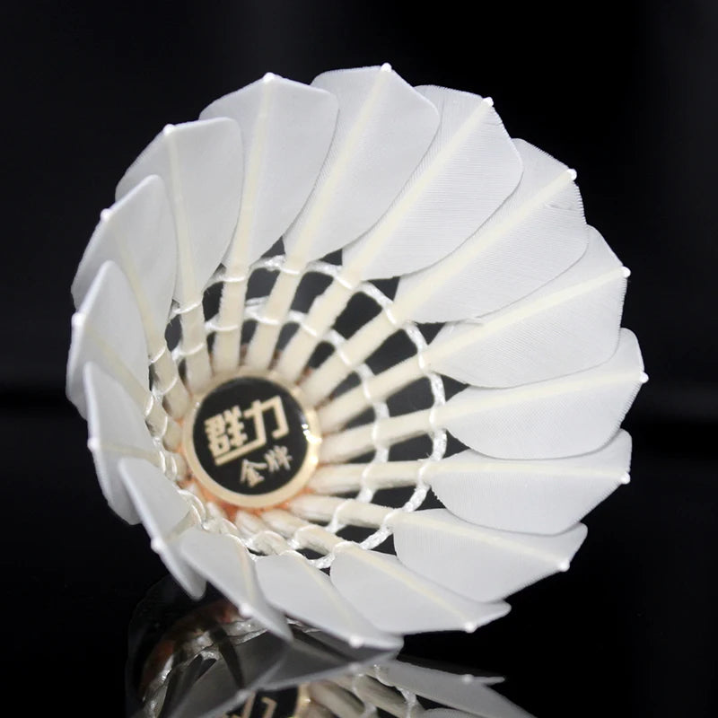 Kunli Badminton Shuttlecocks KL-gold Top Grade Goose Feather Shuttlecocks for International Tournament Best Durable Best Flying