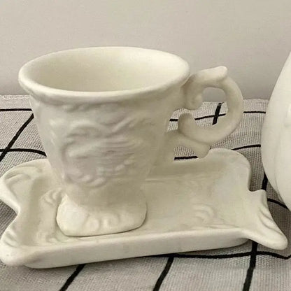 The Italian Baroque Style Ceramic Coffee Tea Set Coffee Pot Tea Kettle Teapot Creative Coffee Mugs