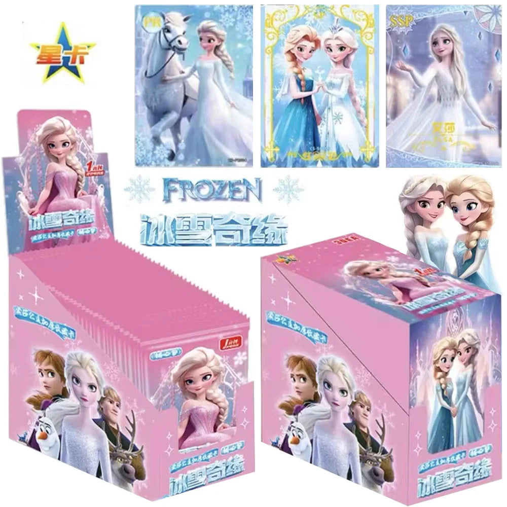 Xingka Series Frozen the Snow Queen Ledeno Kraljestvo Elsa Anna Princess Collect Rare Card Children's Toy Holiday Gifts Card Box