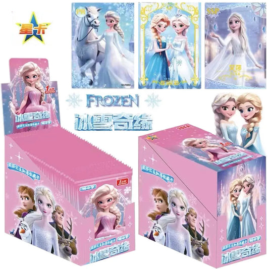 Xingka Series Frozen the Snow Queen Ledeno Kraljestvo Elsa Anna Princess Collect Rare Card Children's Toy Holiday Gifts Card Box