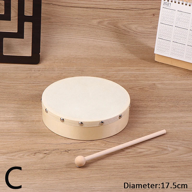 Frame Drums 4/6/7/8/9/10 Inch Hand Drum Wood Drum With Drum Stick Set Musical Game Kids Educational Toy Percussion Instrument