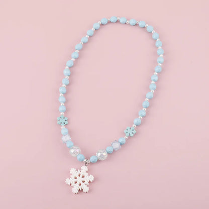 Makersland Cute Princess Children Charm Beads Necklace Kids Pendant Necklace for Baby Girl Jewelry Gifts Christmas Presents 2020