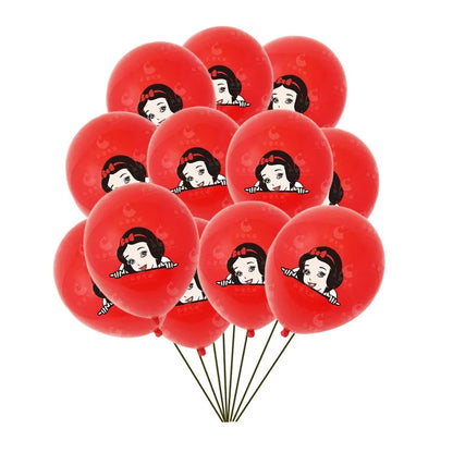 12pcs Snow White Latex Balloons Girl Birthday Party Decoration Supplies Children Favor Party Toy Princess Ballon DIY Decor Gifts
