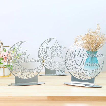 Eid Mubarak Ornaments Ramadan Decortion for Home 2024 Islam Muslim Party Supplies Ramadan Kareem Aid Eid Al-Fitr Decor Kid Gifts