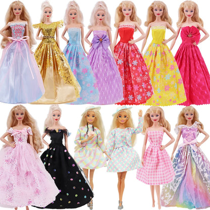 Doll Evening Dress Clothes Princess Dress Banquet Party Dress Tulle Dress for Barbiees&BJD Doll Clothes Accessories,Toy for Girl