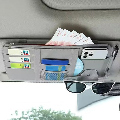 Car Sun Visor Bill Pen Business Card Holder CD DVD Organizer Storage Box Sunglasses Clip Stowing Tidying Car Accessories ﻿