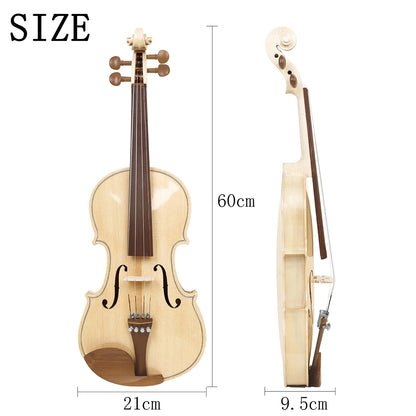 Astonvilla 4/4 Violin Maple Tiger Stripe Violin Set With Case Bow Violin for Beginners Professionals Stringed Instrument