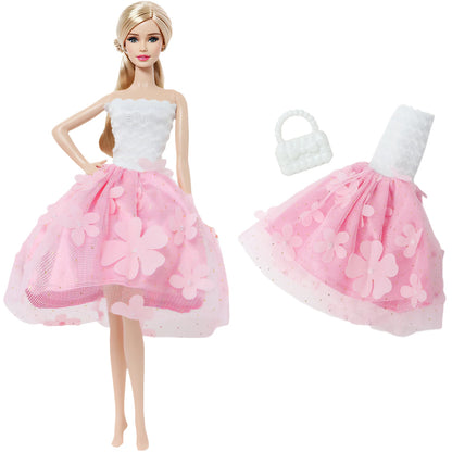 1x Doll Clothes Fashion Dress Daily Wear Skirt Party Gown Blouse Pants Clothes for Barbie Doll Accessories Lovely Girl Baby Toys
