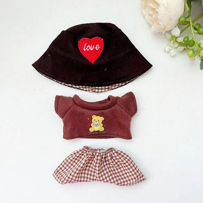 For 17cm Labubu Out Fit Clothes Time to Chill Doll Clothes for Labubu II Doll Cute Clothes