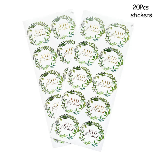 EID Mubarak Ramadan Decoration Gold Green Leaves Eid Al-Fitr Party Supplies Muslim Islamic Festival Party DIY Decorations