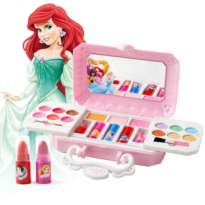 Disney New Girls Frozen 2 Princess Elsa Anna Cosmetics Beauty  Set Toy With Box Kids Princess Fashion Toys Play House Gift