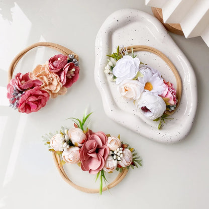 1Pcs Baby Girl Headband Cute Flower Elastic Hair Band Newborn Head Toddler Headband Headwear Kids Accessories Christmas Gifts